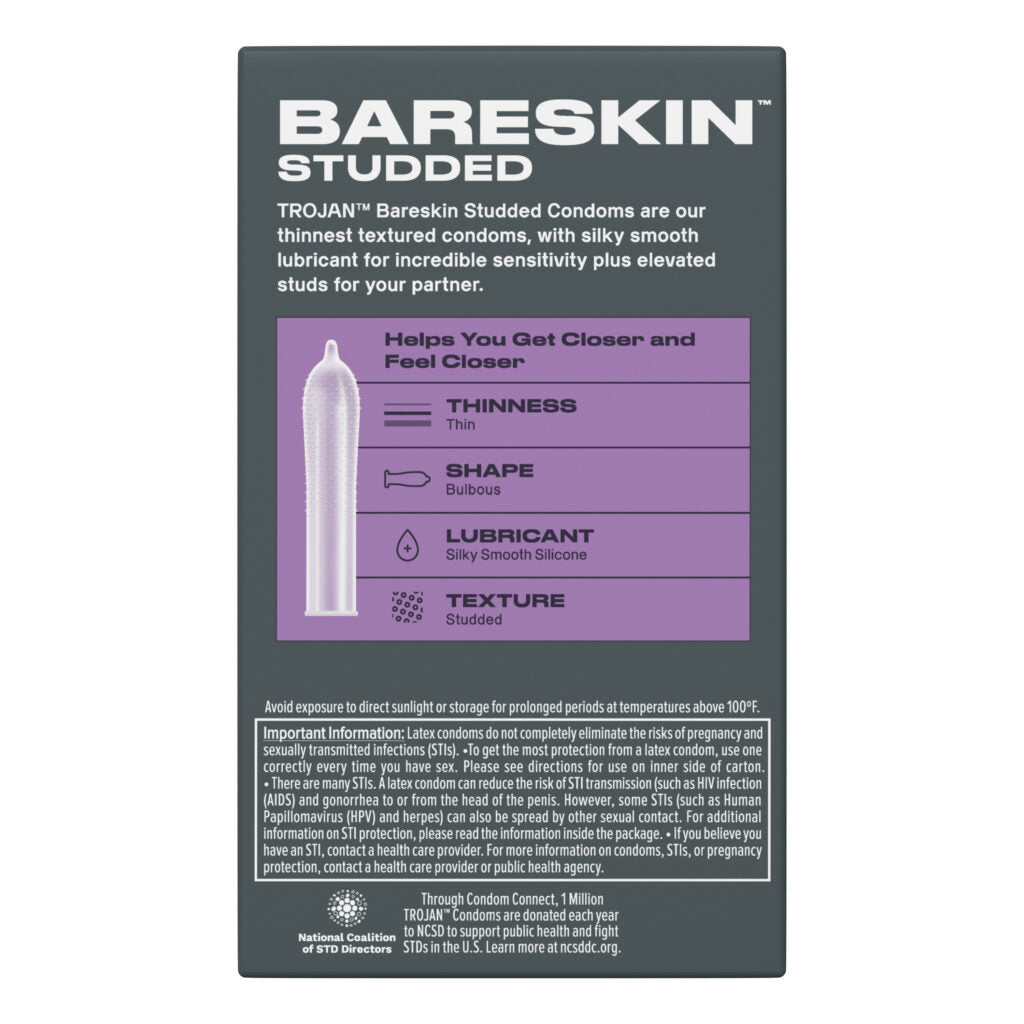 Trojan Studded Bareskin - 10 Pack