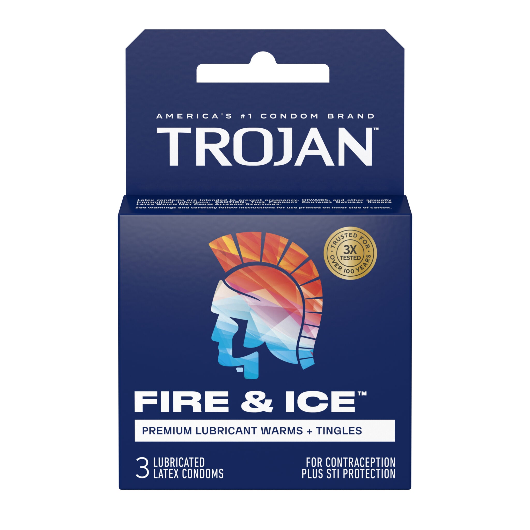 Trojan Fire and Ice Dual Action Lubricated Condoms...
