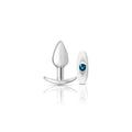 Silver Anchor Buttplug Kit - Clear Iridescent/teal