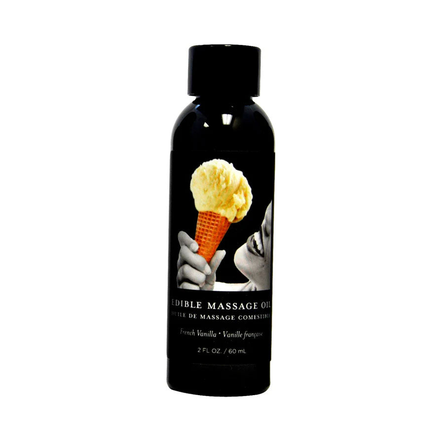 Edible Massage Oil Gift Set Box - 2 Fl. Oz. Bottles - Strawberry, Watermelon, Vanilla