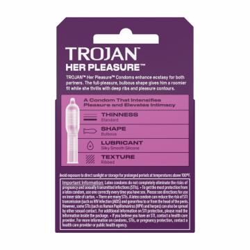 Trojan Her Pleasure Sensations Lubricated Condoms...