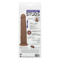 Rechargeable Vibrating and Thrusting Silicone Studs - Brown