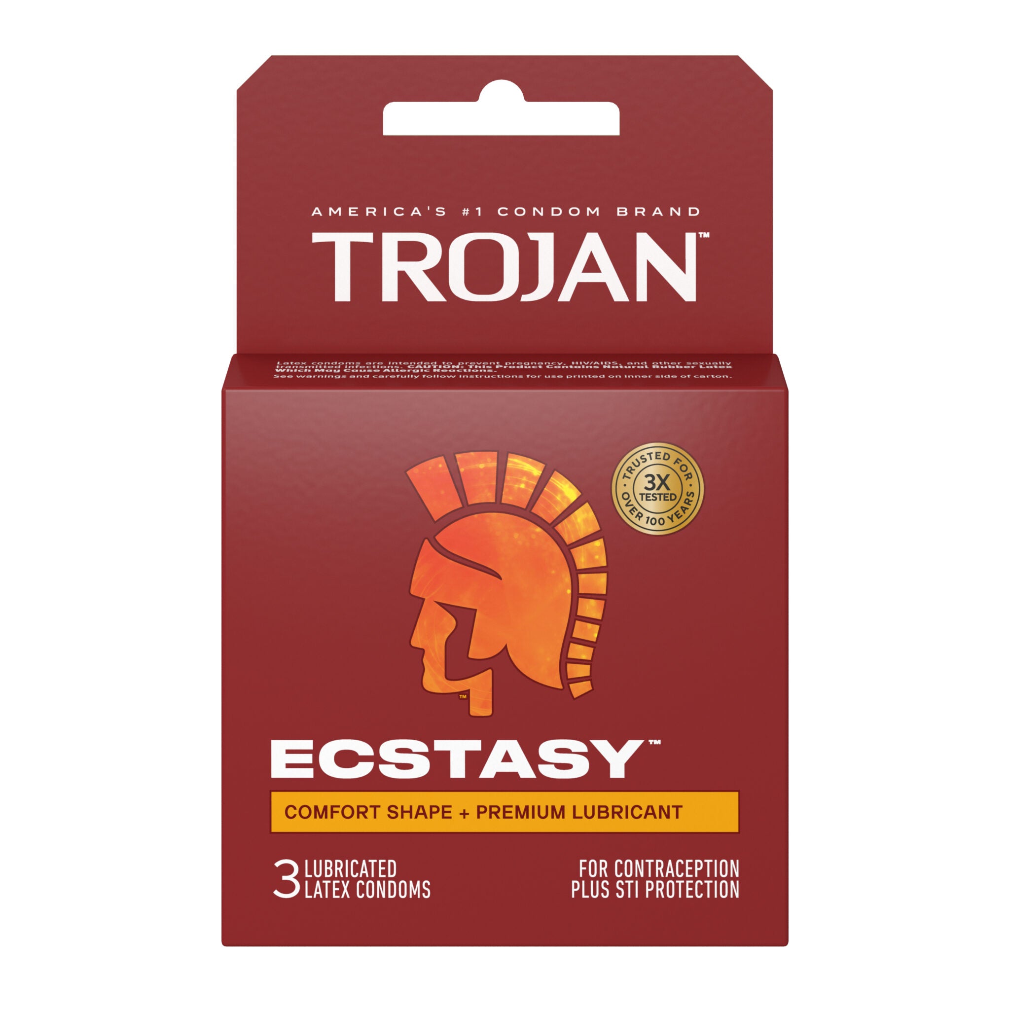 Trojan Ultra Ribbed Ecstasy - 3 Pack