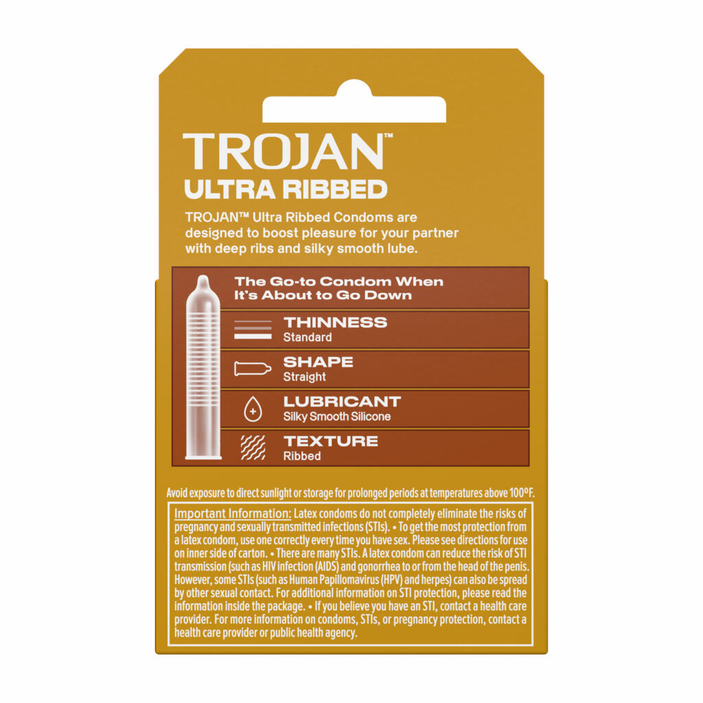 Trojan Stimulations Ultra Ribbed Lubricated Condom...