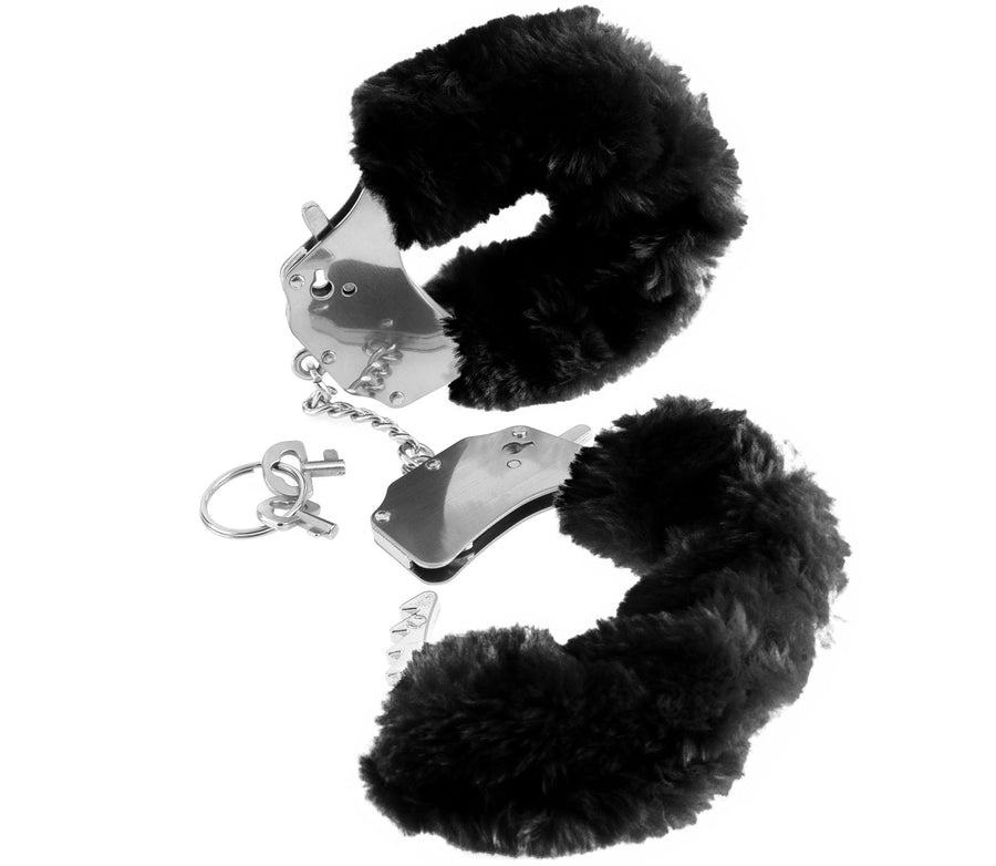 Fetish Fantasy Soft-Lined Furry Cuffs — Black