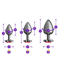 Red Heart Gem Anal Trainer Kit - Gunmetal