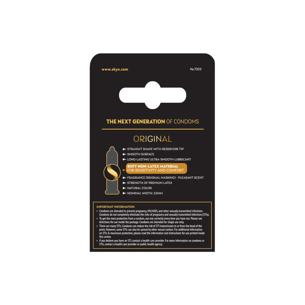 Skyn Original - Non-Latex Lubricated Condoms - 3 P...