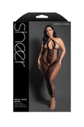 Make Your Move Footless Open Crotch Bodystocking - Queen - Black