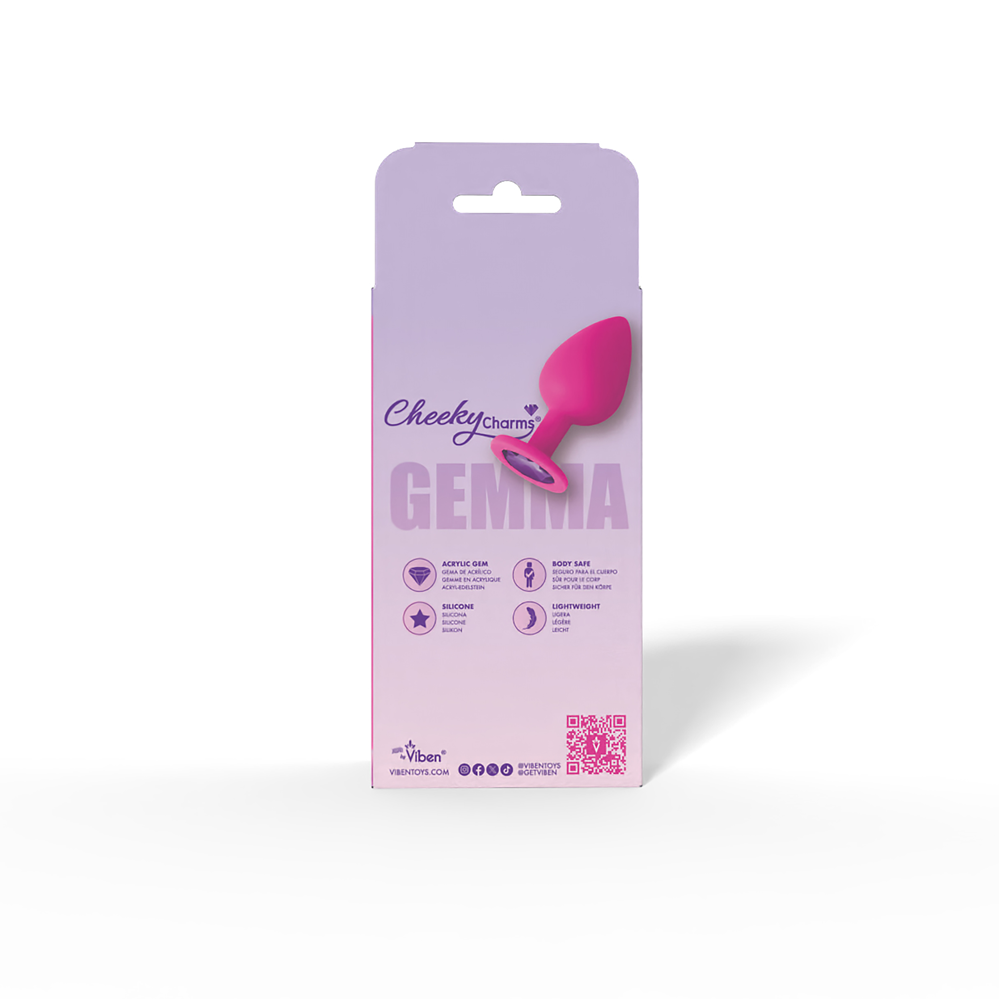 Gemma Purple Gem Pink Silicone Plug - Large
