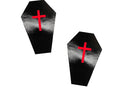 Dom Squad Wet Vinyl Black Coffin Nipple Cover Pasties
