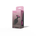 Gemma Pink Gem Black Silicone Plug - Large