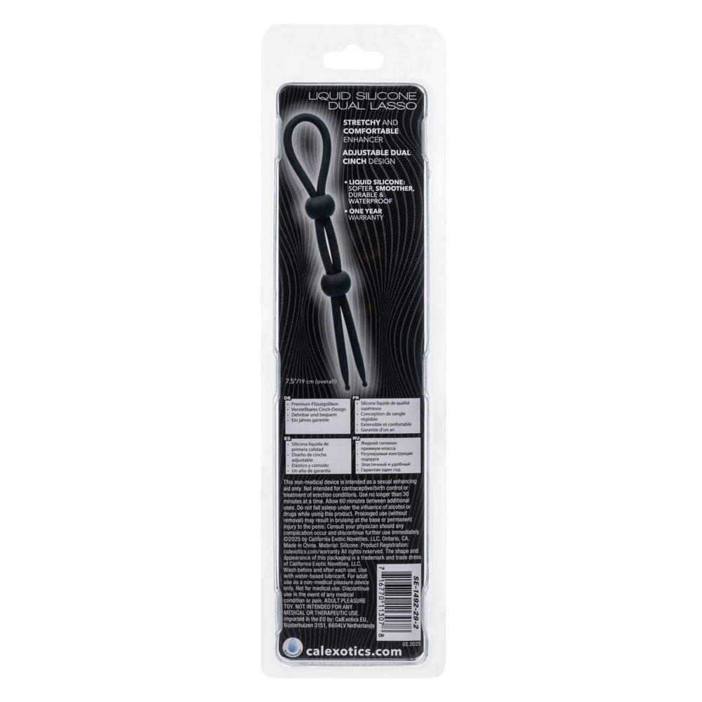 Alpha Liquid Silicone Dual Lasso - Black