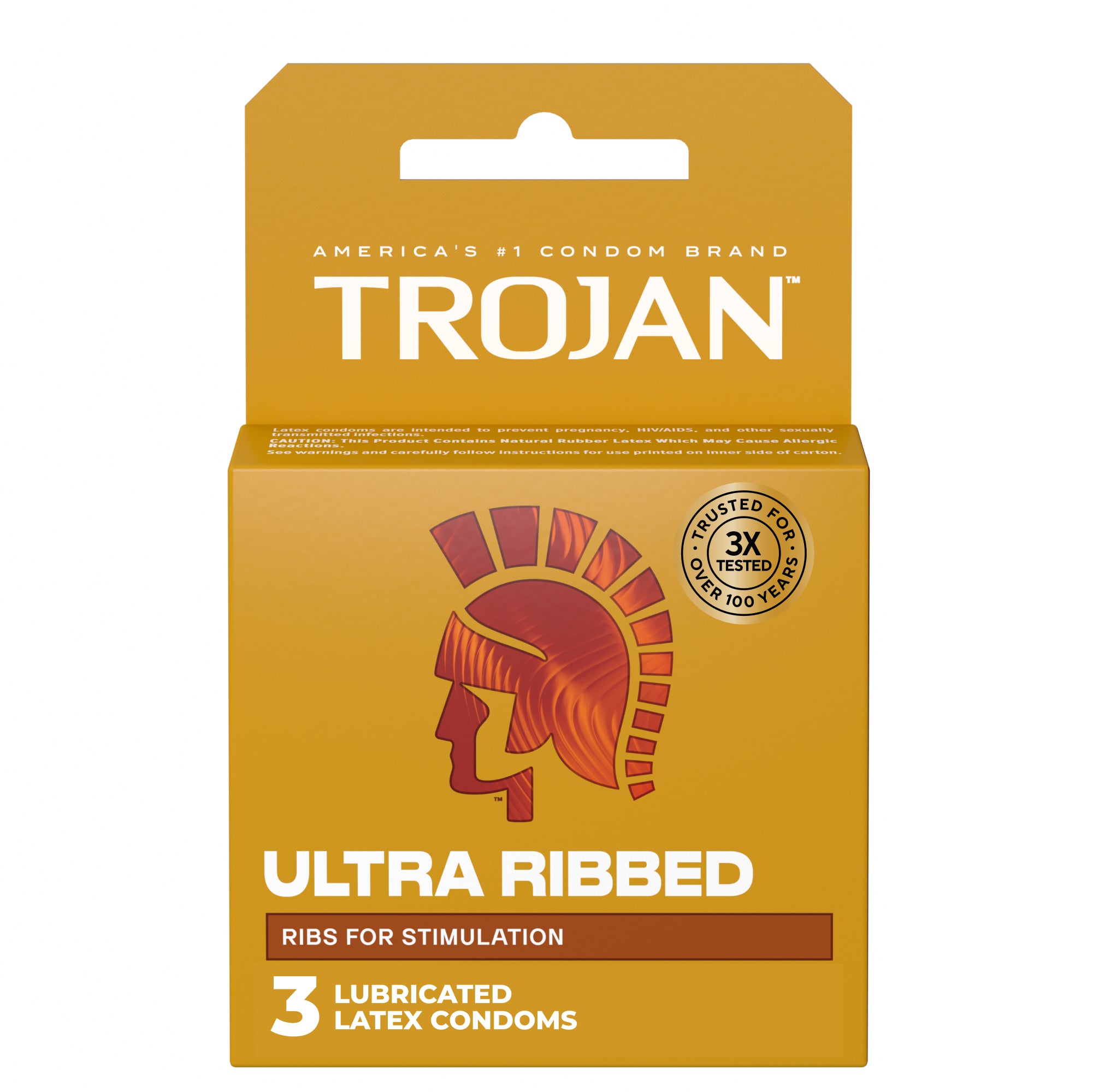 Trojan Stimulations Ultra Ribbed Lubricated Condom...