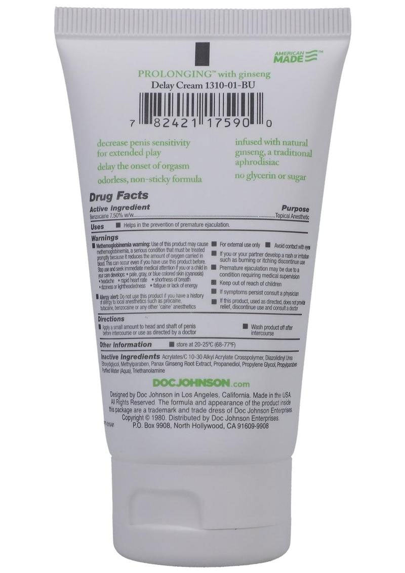 Proloonging Delay Cream for Men - 2 Oz. - Boxed
