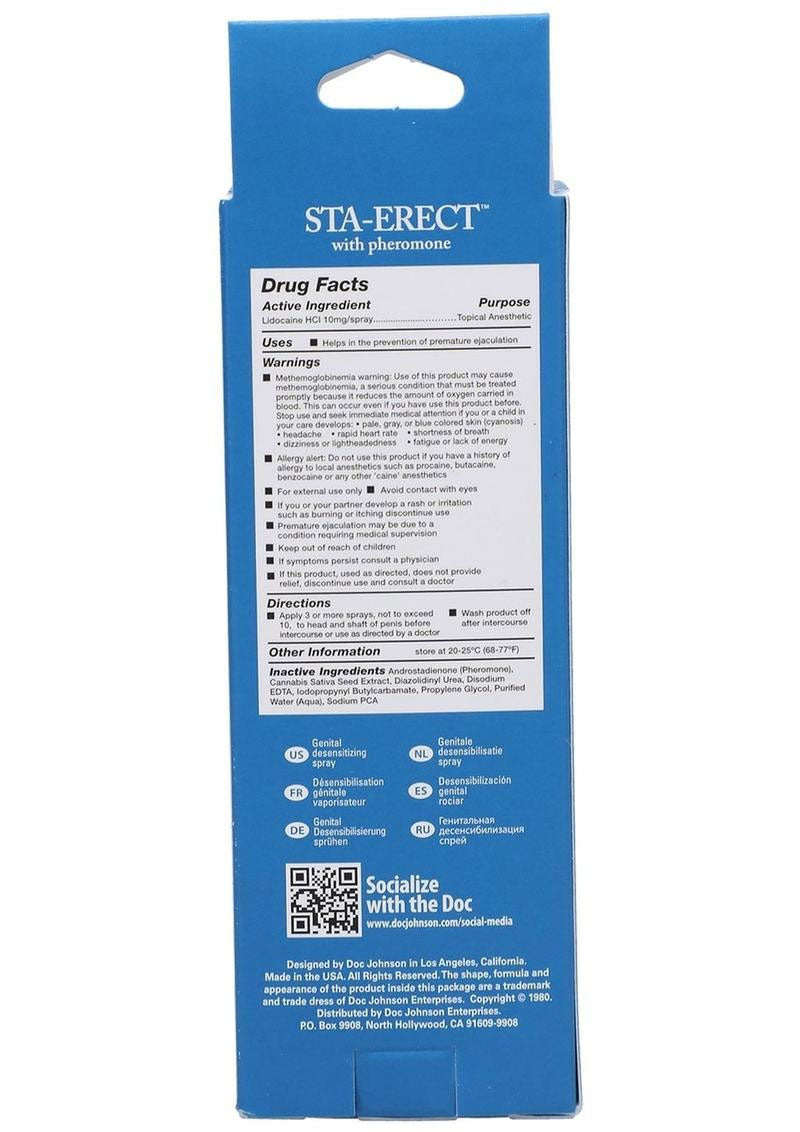 Sta-Erect Delay Spray for Men - 2 Fl. Oz. - Boxed