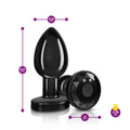 Vibrating Gunmetal Metal Remote Plug - Medium